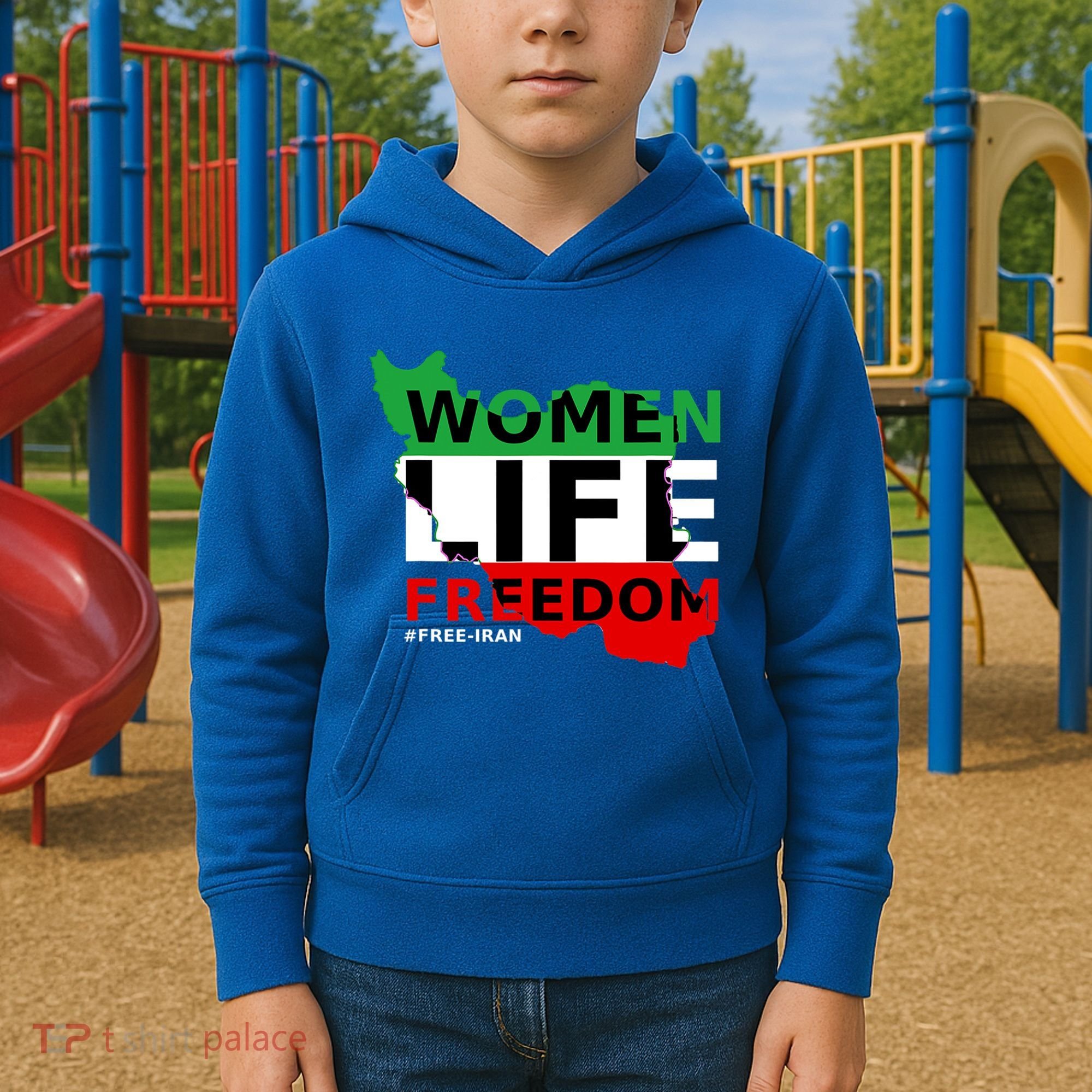 Free Iran Life Freedom Stand With Persian Cute Gift Kids Hoodie
