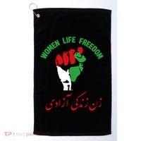Free Iran Life Freedom Stand With Persian Iran Gift Golf Towel thumb 0