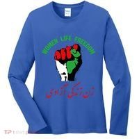 Free Iran Life Freedom Stand With Persian Iran Gift Women's Long Sleeve Shirt thumb 0