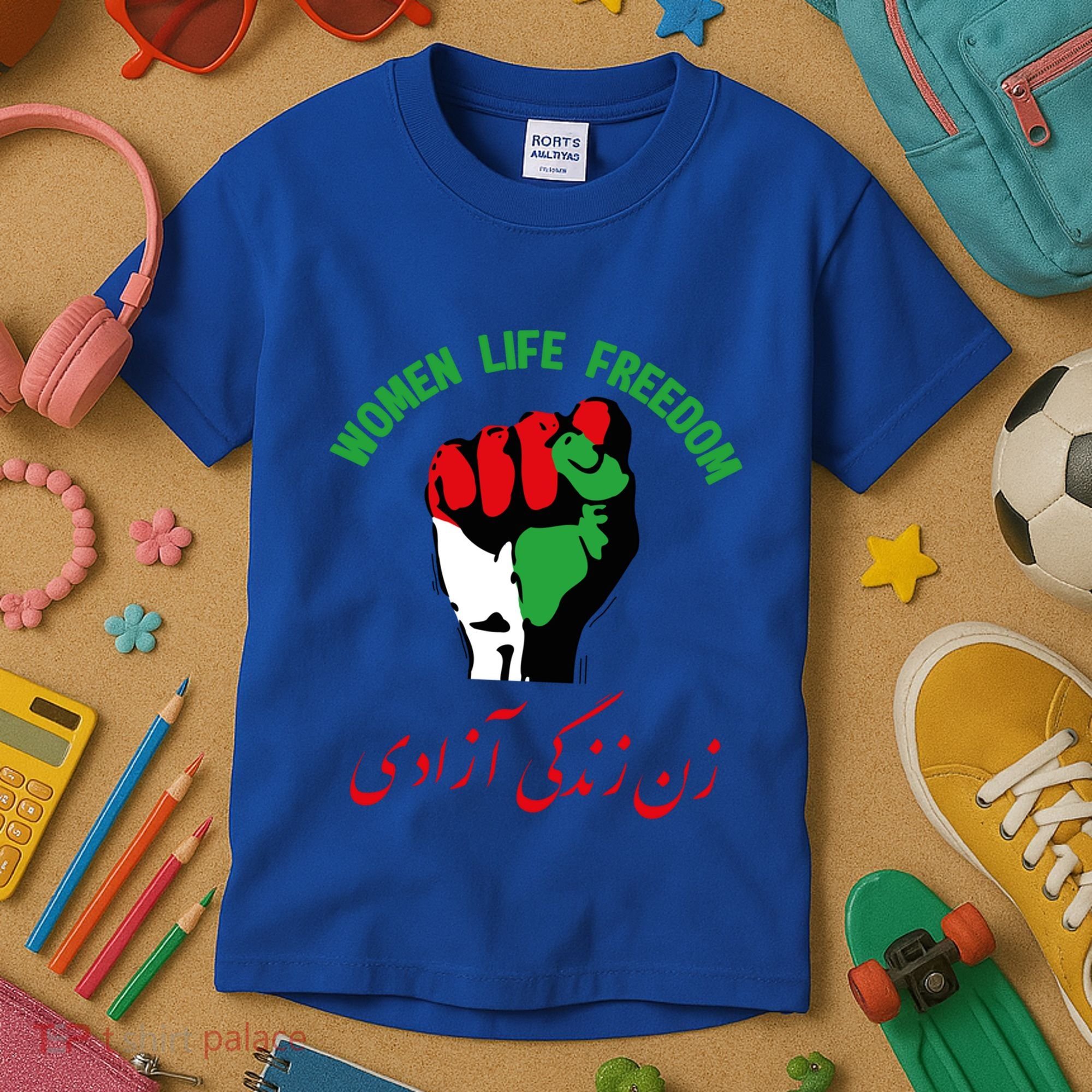 Free Iran Life Freedom Stand With Persian Iran Gift Kids T-Shirt