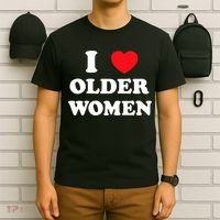Funny I Love Older Women Heart Hot Moms T-Shirt thumb 6