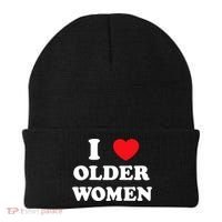 Funny I Love Older Women Heart Hot Moms Beanie thumb 0