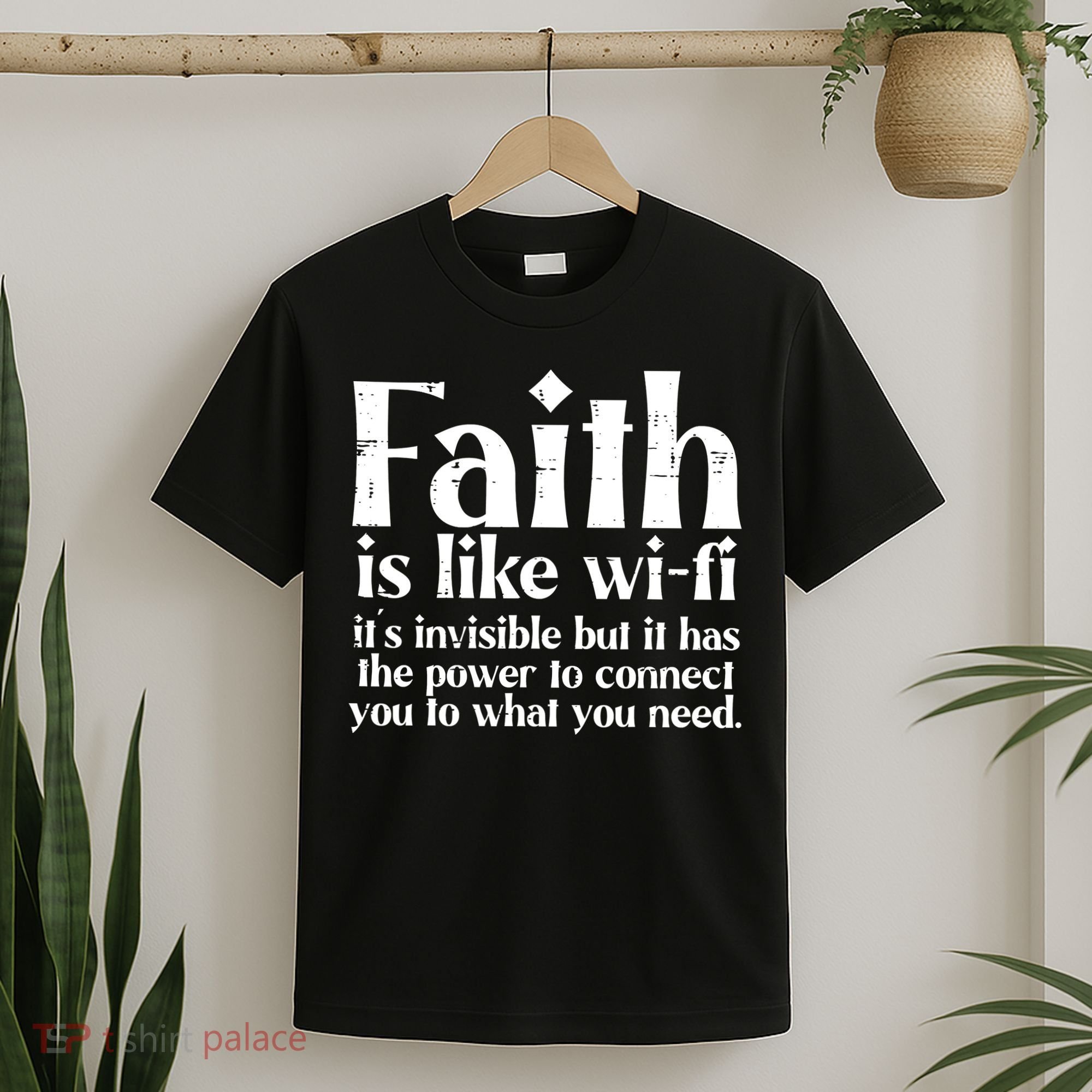 Faith Is Like Wifi God Jesus Religious Funny Christian T-Shirt