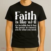 Faith Is Like Wifi God Jesus Religious Funny Christian T-Shirt thumb 3