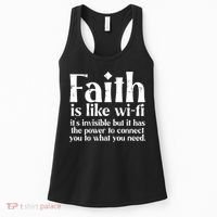 Faith Is Like Wifi God Jesus Religious Funny Christian Women's Tank Top thumb 0