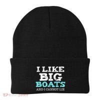 Funny I Like Big Boats And I Cannot Lie Cruise Boating Gift Beanie thumb 0