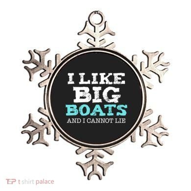 Funny I Like Big Boats And I Cannot Lie Cruise Boating Gift Ornament