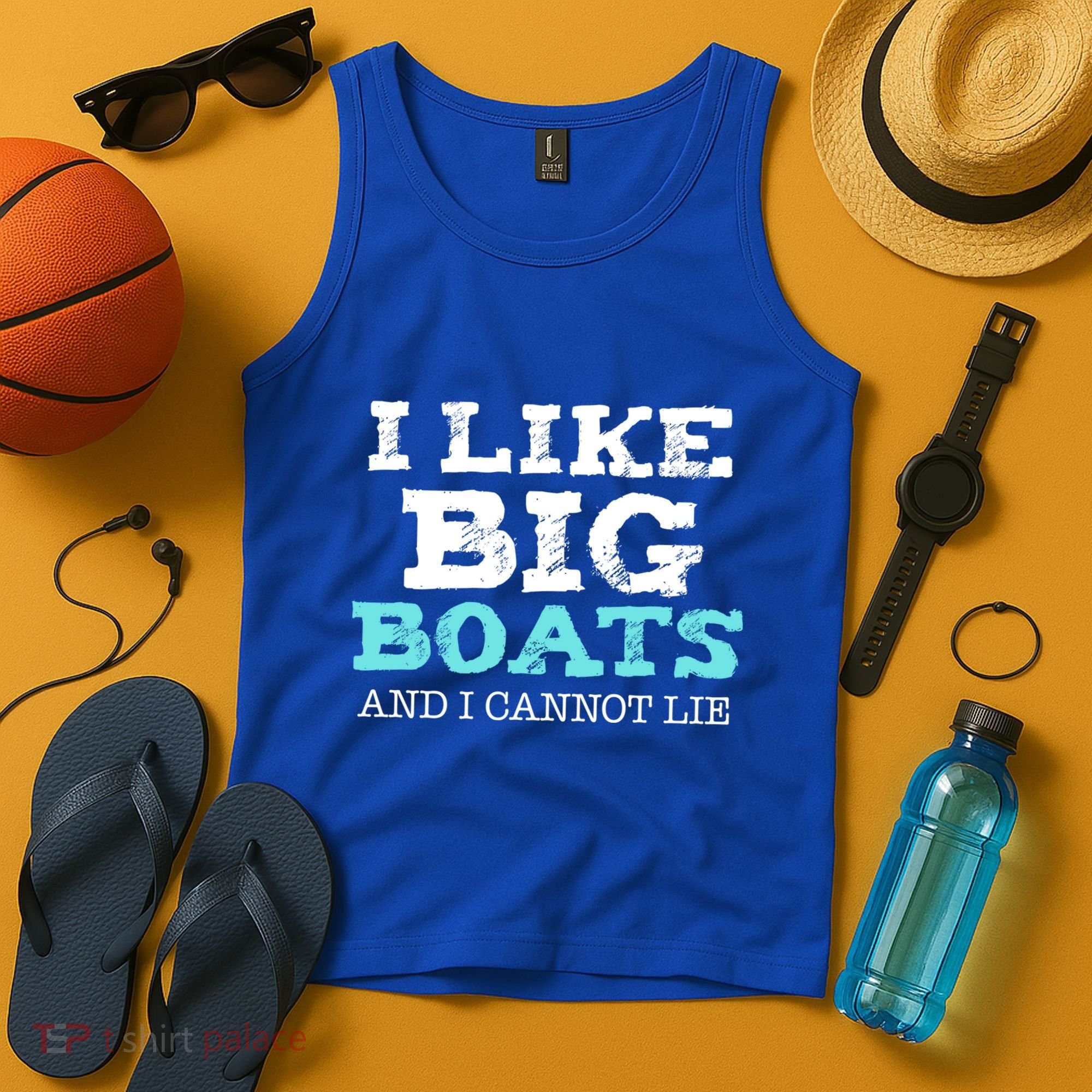 Funny I Like Big Boats And I Cannot Lie Cruise Boating Gift Tank Top