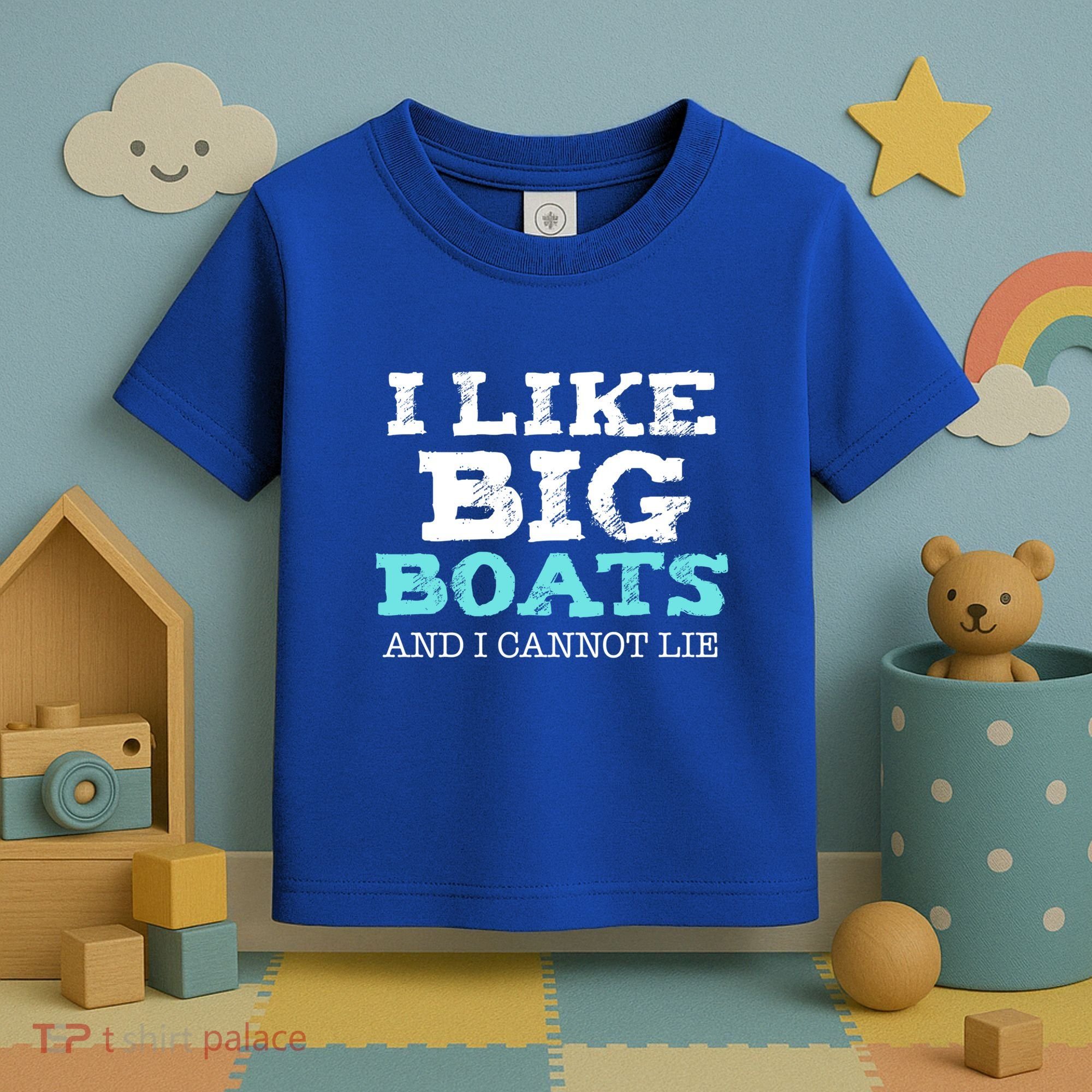 Funny I Like Big Boats And I Cannot Lie Cruise Boating Gift Toddler T-Shirt