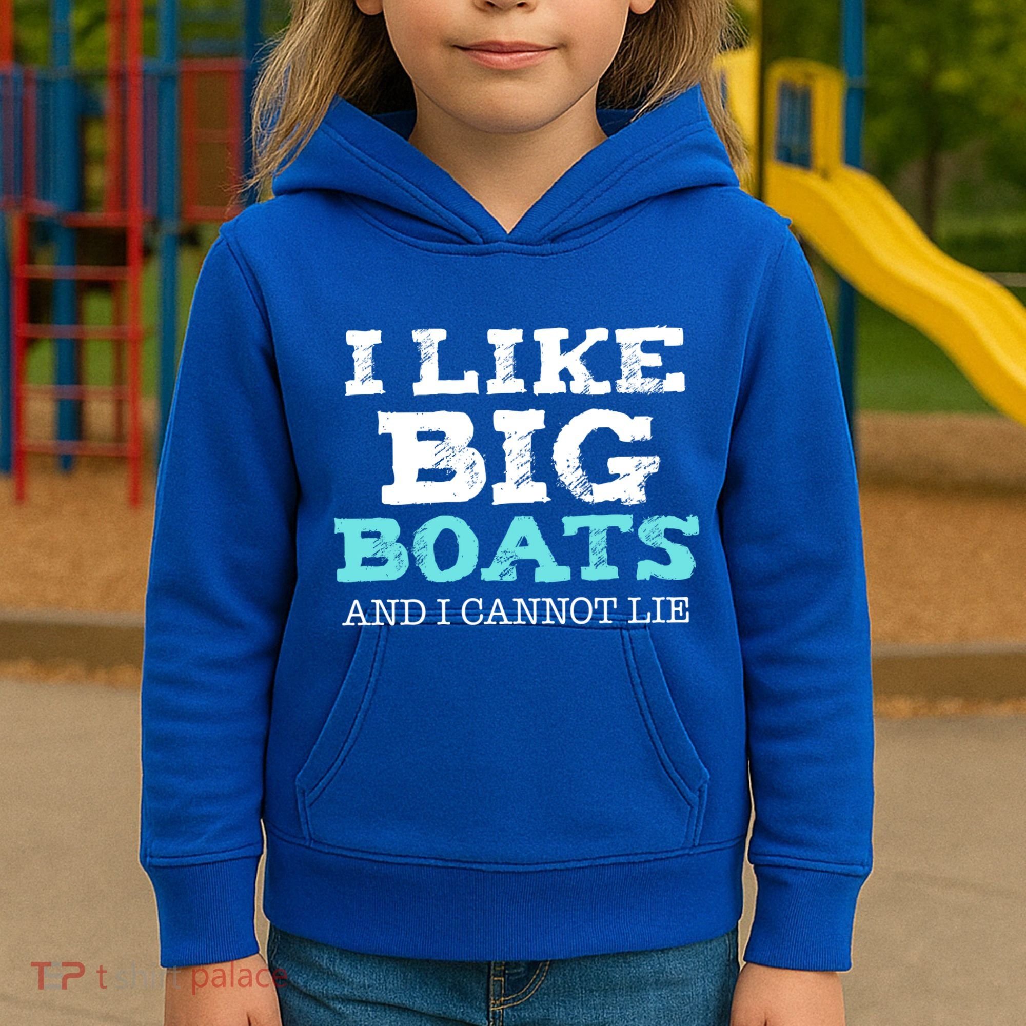 Funny I Like Big Boats And I Cannot Lie Cruise Boating Gift Kids Hoodie