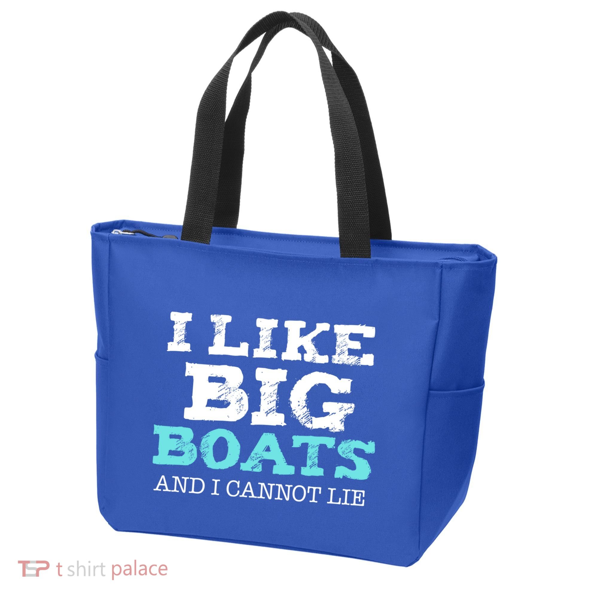 Funny I Like Big Boats And I Cannot Lie Cruise Boating Gift Tote Bag