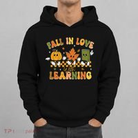 Fall In Love With Learning Retro Pumpkin Thanksgiving Hoodie thumb 0
