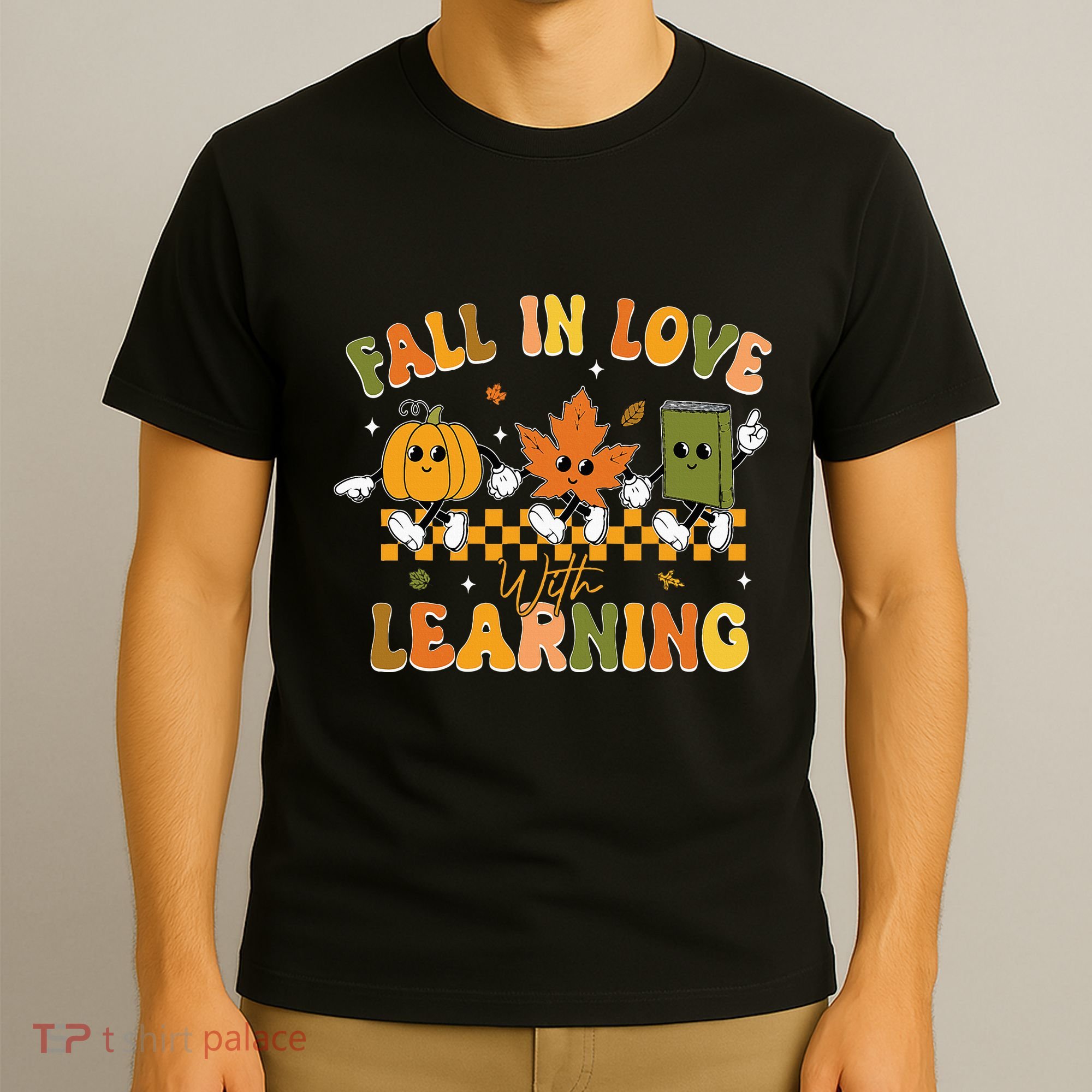 Fall In Love With Learning Retro Pumpkin Thanksgiving T-Shirt