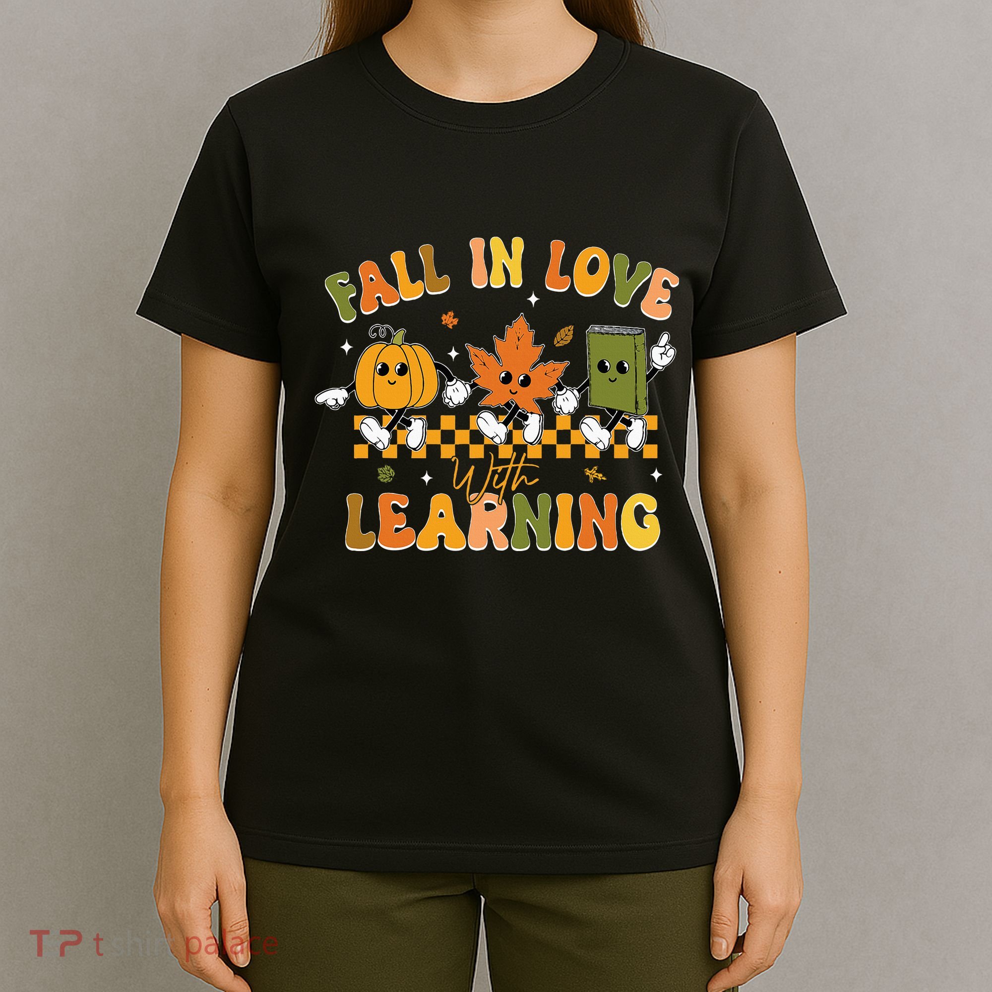 Fall In Love With Learning Retro Pumpkin Thanksgiving T-Shirt