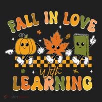 Fall In Love With Learning Retro Pumpkin Thanksgiving Hat thumb 2