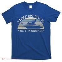 Funny I Like Big Boats And I Cannot Lie Yacht And Boat Gift T-Shirt thumb 0