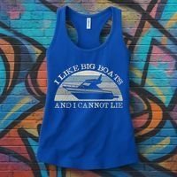 Funny I Like Big Boats And I Cannot Lie Yacht And Boat Gift Women's Tank Top thumb 3