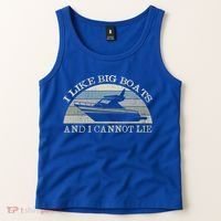 Funny I Like Big Boats And I Cannot Lie Yacht And Boat Gift Tank Top thumb 2