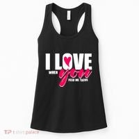 Funny I Love You I Love When You Feed Me Tacos Women's Tank Top thumb 0
