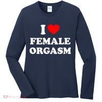 Funny I Love Female Orgasm Women's Long Sleeve Shirt thumb 0