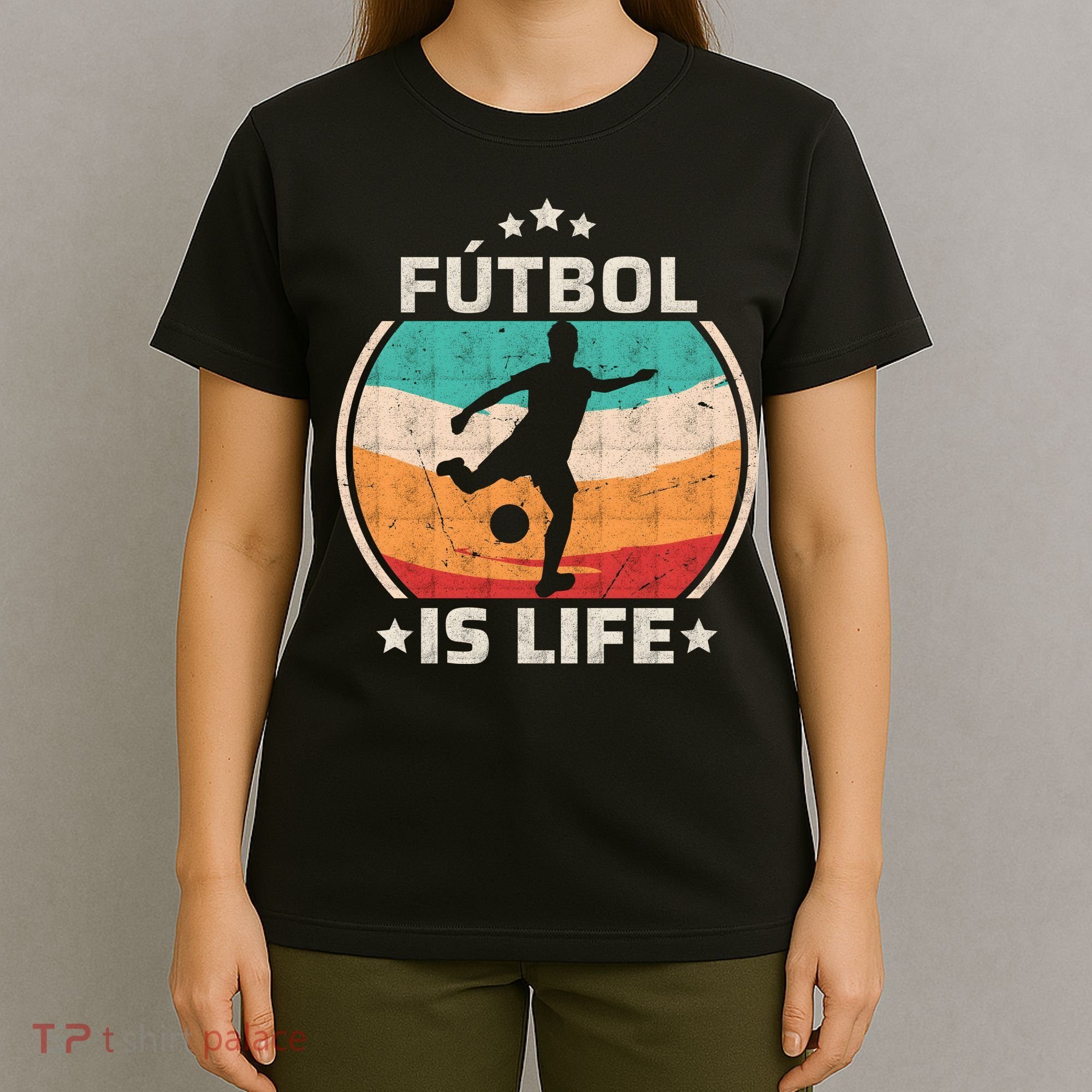 Futbol Is Life Soccer Funny Football Lover Vintage T-Shirt