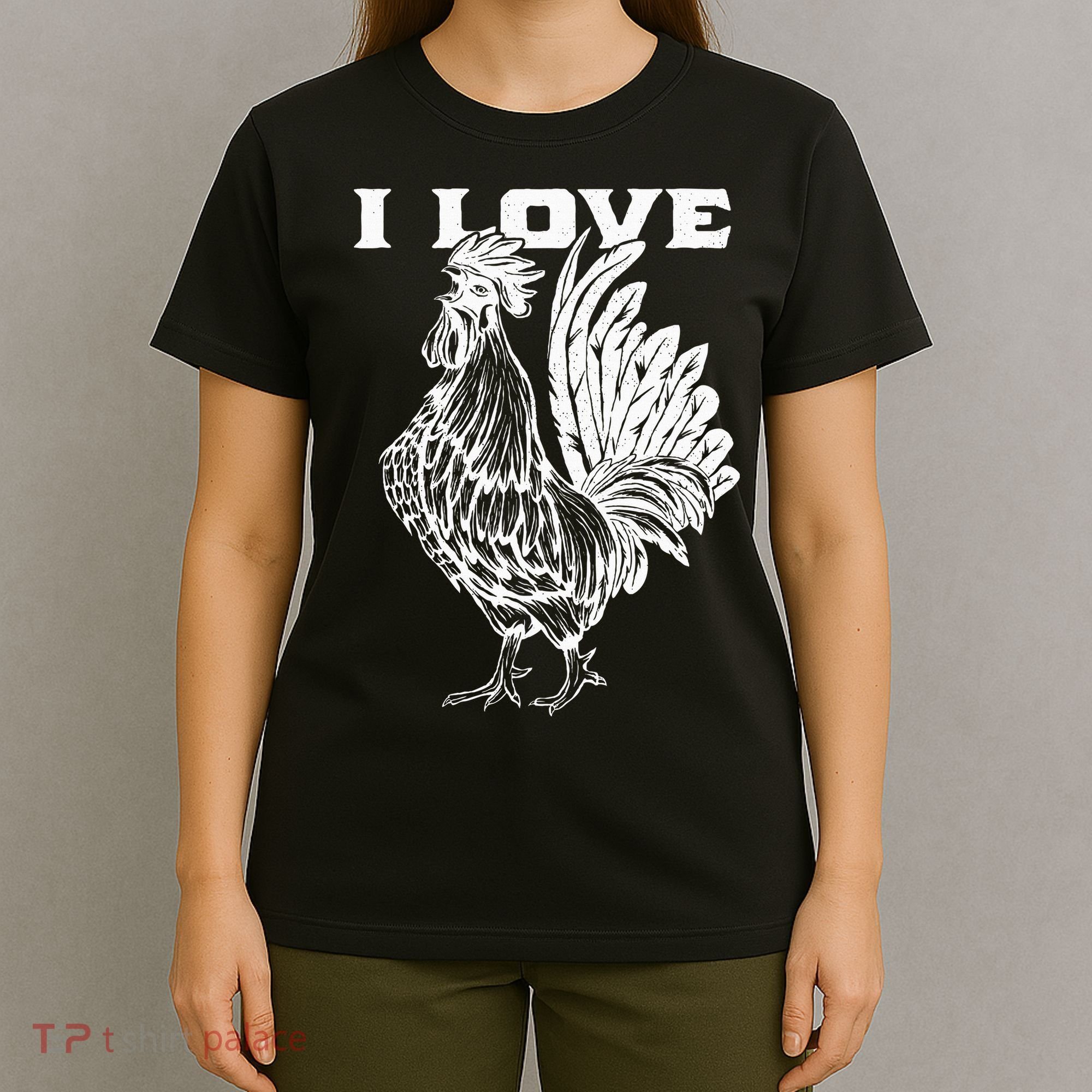 Funny I Love Cock Rooster Lover I Love Roosters T-Shirt