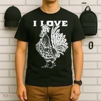 Funny I Love Cock Rooster Lover I Love Roosters T-Shirt thumb 6