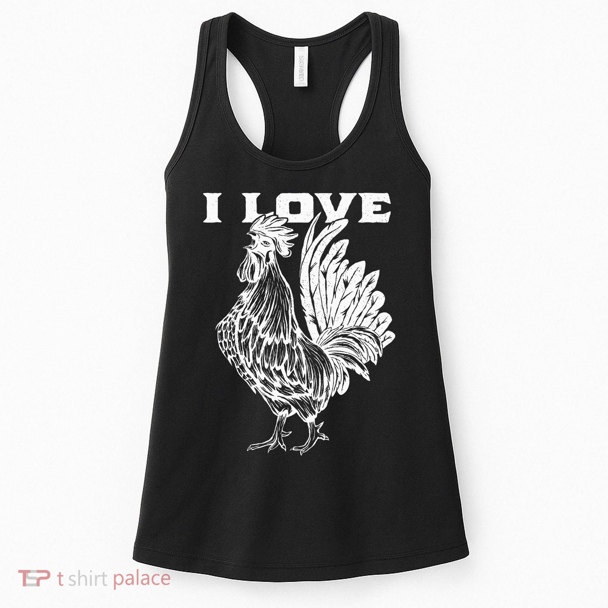 Funny I Love Cock Rooster Lover I Love Roosters Women's Tank Top