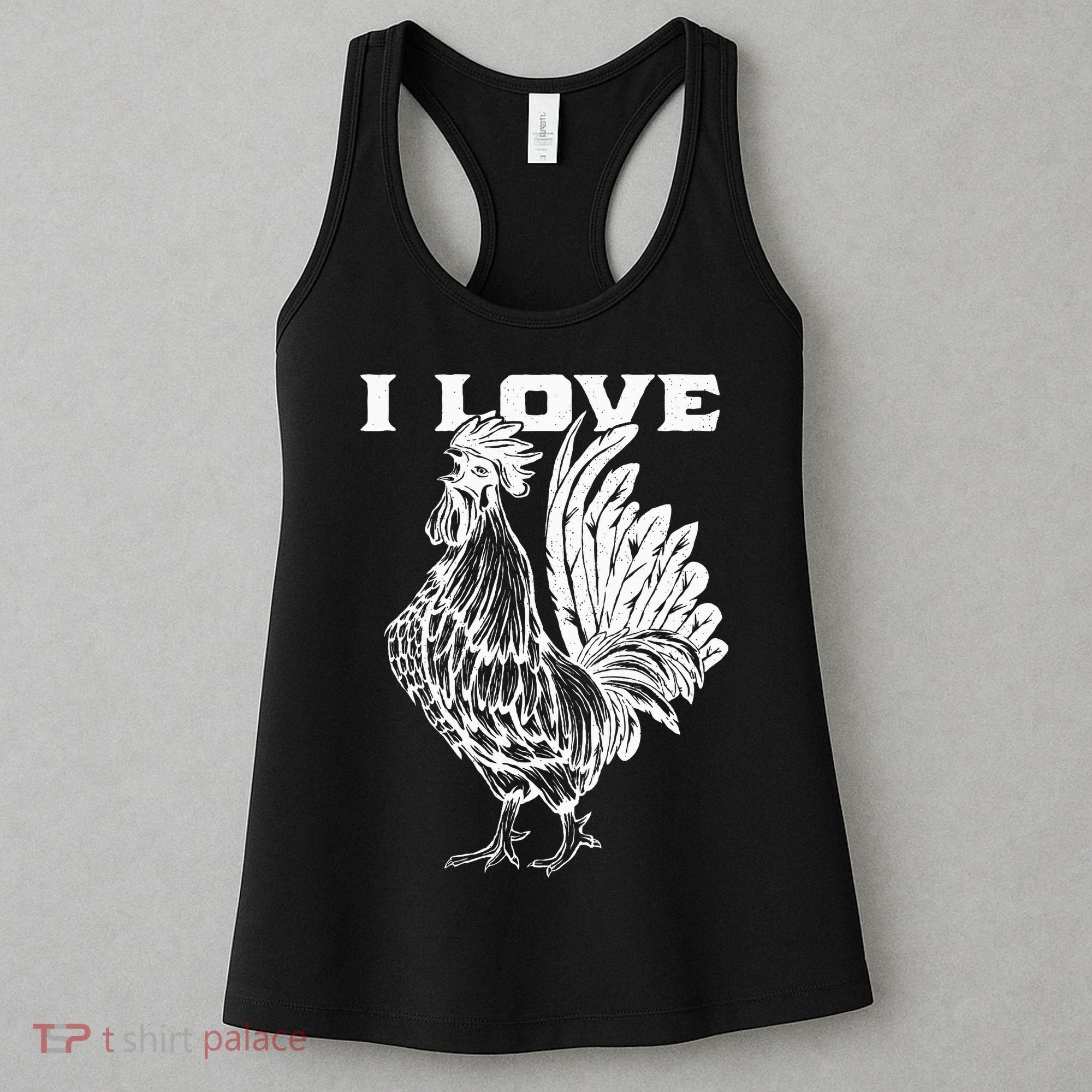Funny I Love Cock Rooster Lover I Love Roosters Women's Tank Top