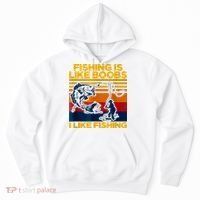 Fishing Is Like Boobs I Like Fishing Hoodie thumb 0