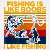 Fishing Is Like Boobs I Like Fishing Women's Hoodie thumb 2
