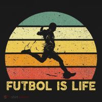 Futbol Is Life Retro Vintage Soccer Player Costume T-Shirt thumb 7