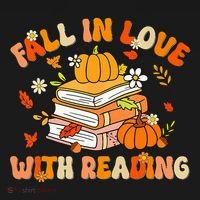 Fall In Love With Reading Book Autumn Pumpkins And Teachers Sweatshirt thumb 3
