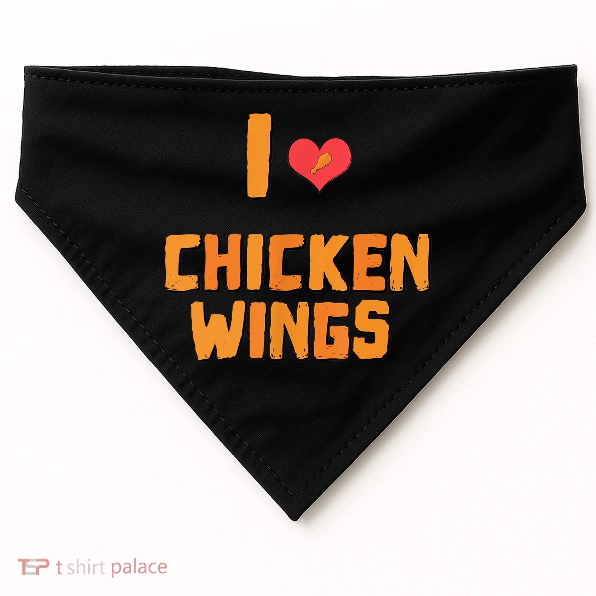 Funny I Love Chicken Wings Gift Fast Food Gift Gift USA-Made Doggie Bandana