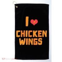 Funny I Love Chicken Wings Gift Fast Food Gift Gift Golf Towel thumb 0