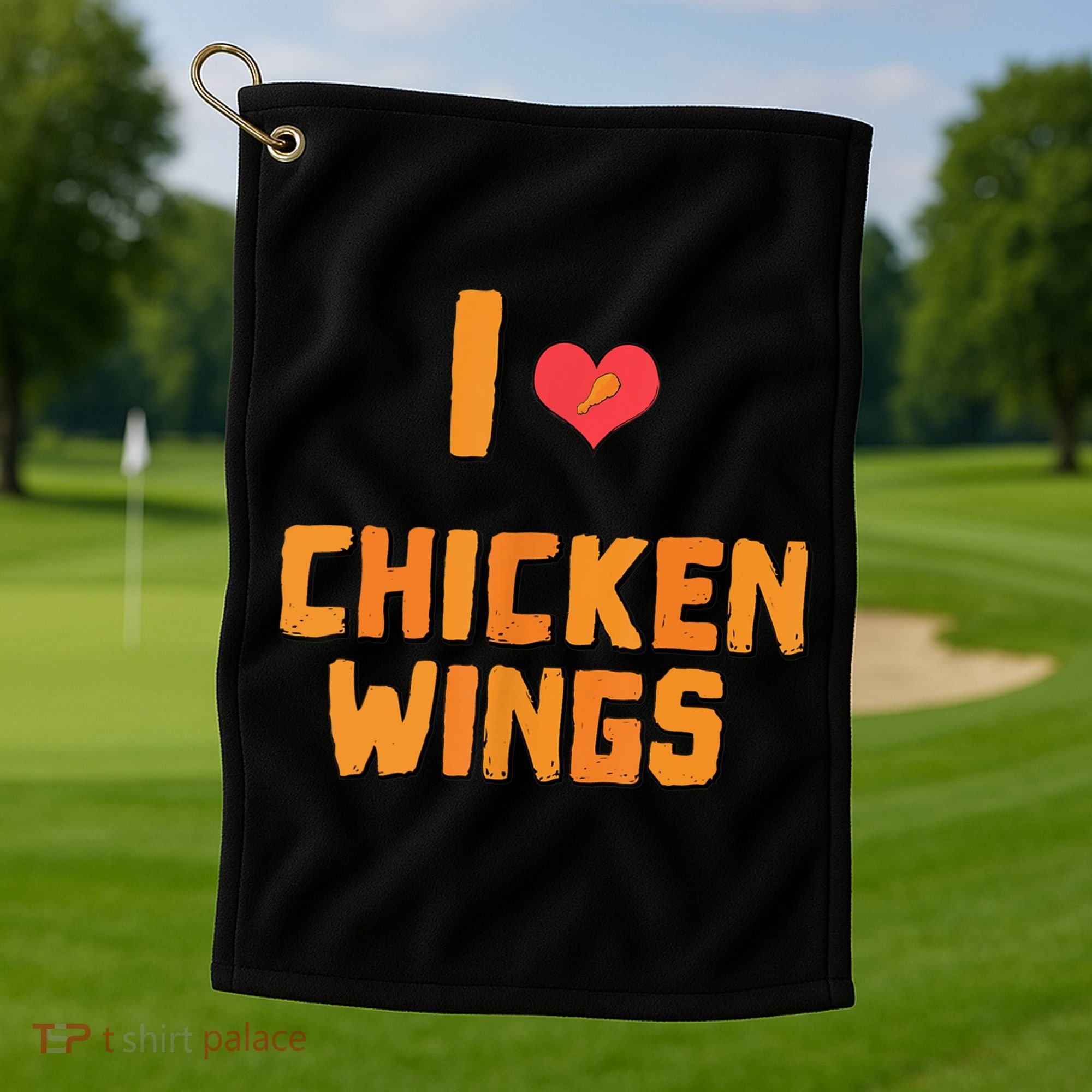 Funny I Love Chicken Wings Gift Fast Food Gift Gift Golf Towel