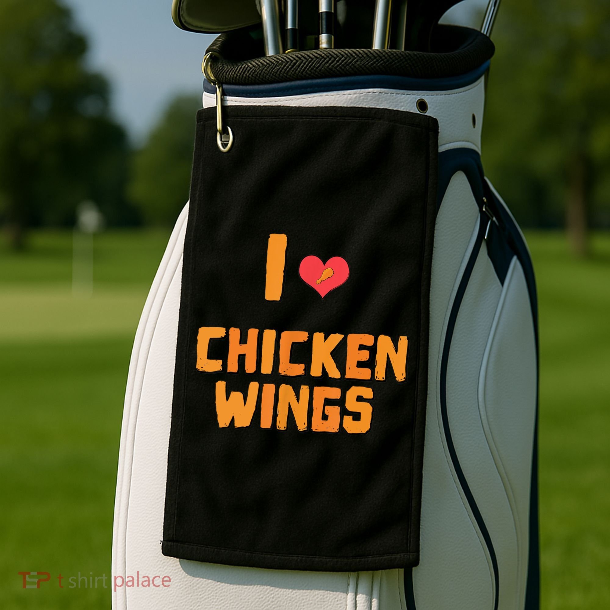 Funny I Love Chicken Wings Gift Fast Food Gift Gift Golf Towel