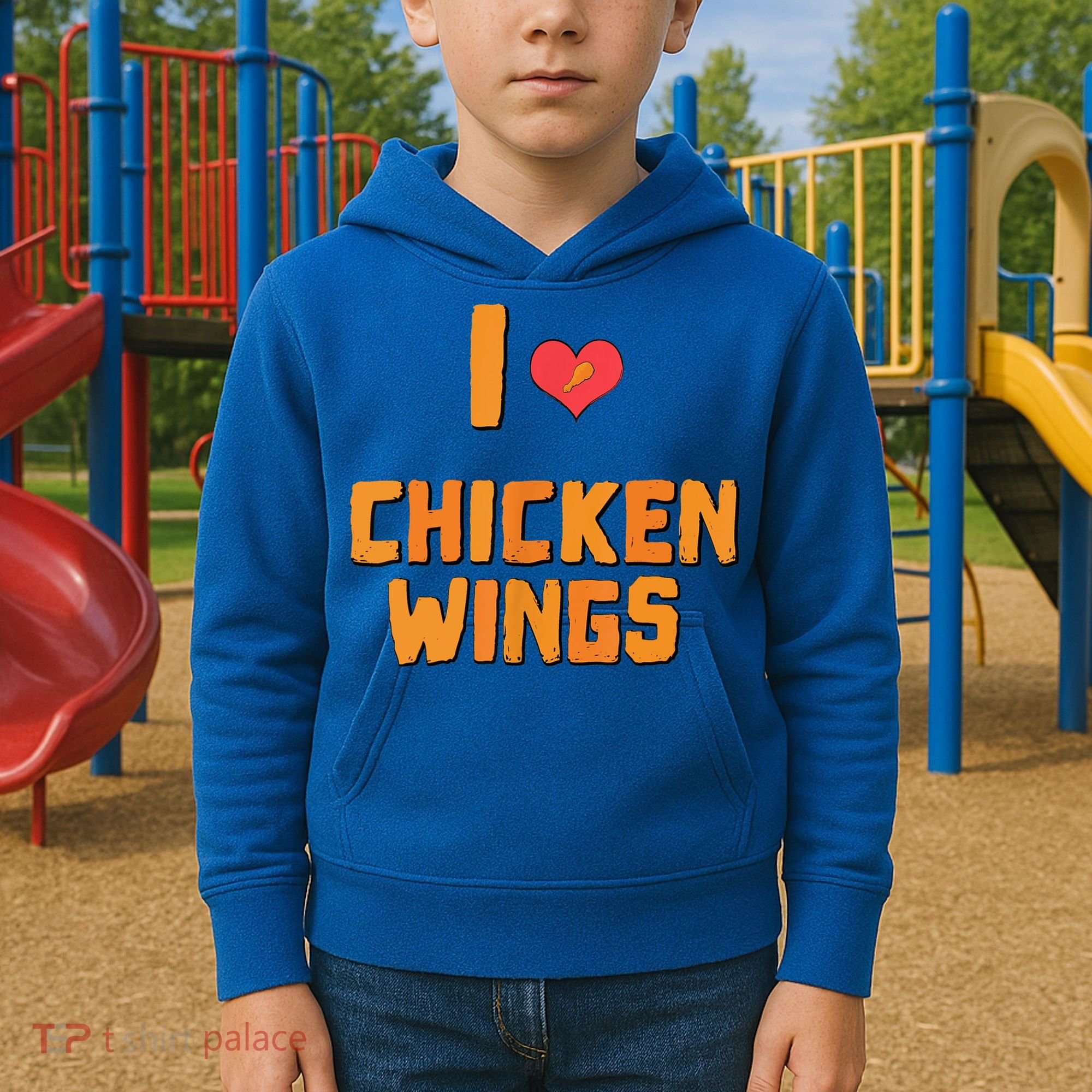 Funny I Love Chicken Wings Gift Fast Food Gift Gift Kids Hoodie