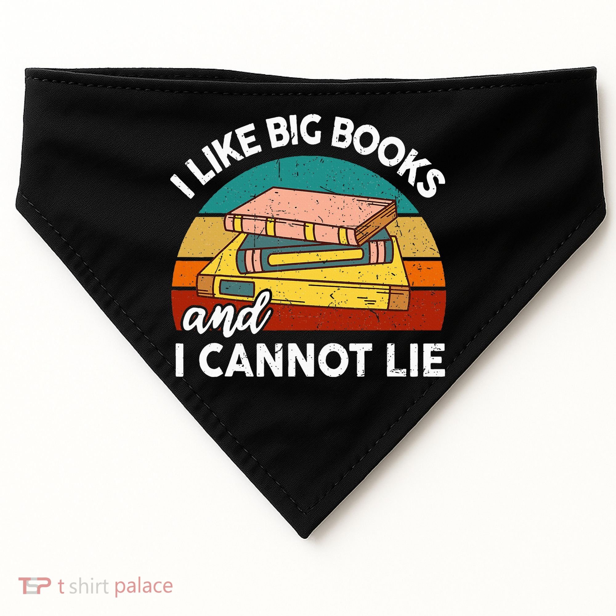 Funny I Like Big Books Cannot Lie English Reading Teacher USA-Made Doggie Bandana