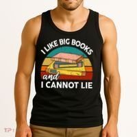 Funny I Like Big Books Cannot Lie English Reading Teacher Tank Top thumb 3