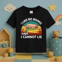 Funny I Like Big Books Cannot Lie English Reading Teacher Toddler T-Shirt thumb 3