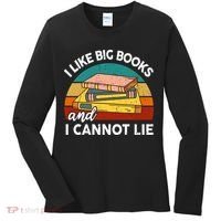 Funny I Like Big Books Cannot Lie English Reading Teacher Women's Long Sleeve Shirt thumb 0