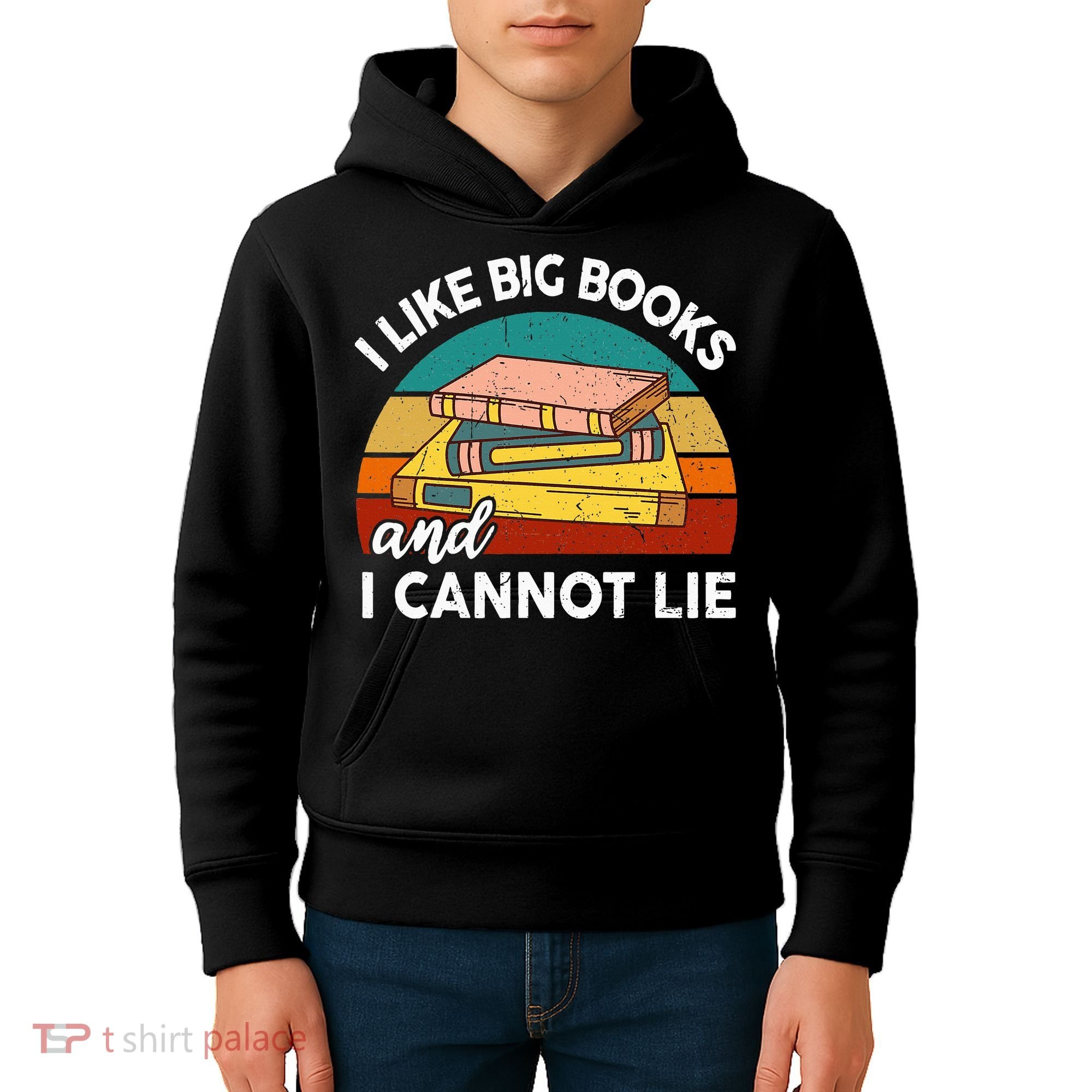Funny I Like Big Books Cannot Lie English Reading Teacher Kids Hoodie