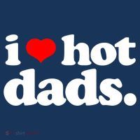 Funny I Love Hot Dads Top For Hot Dad Joke I Heart Hot Dads Coaster thumb 2