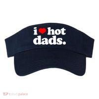 Funny I Love Hot Dads Top For Hot Dad Joke I Heart Hot Dads Visor thumb 0