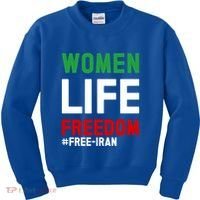 Free Iran Life Freedom Stand With Persian Funny Gift Kids Sweatshirt thumb 0