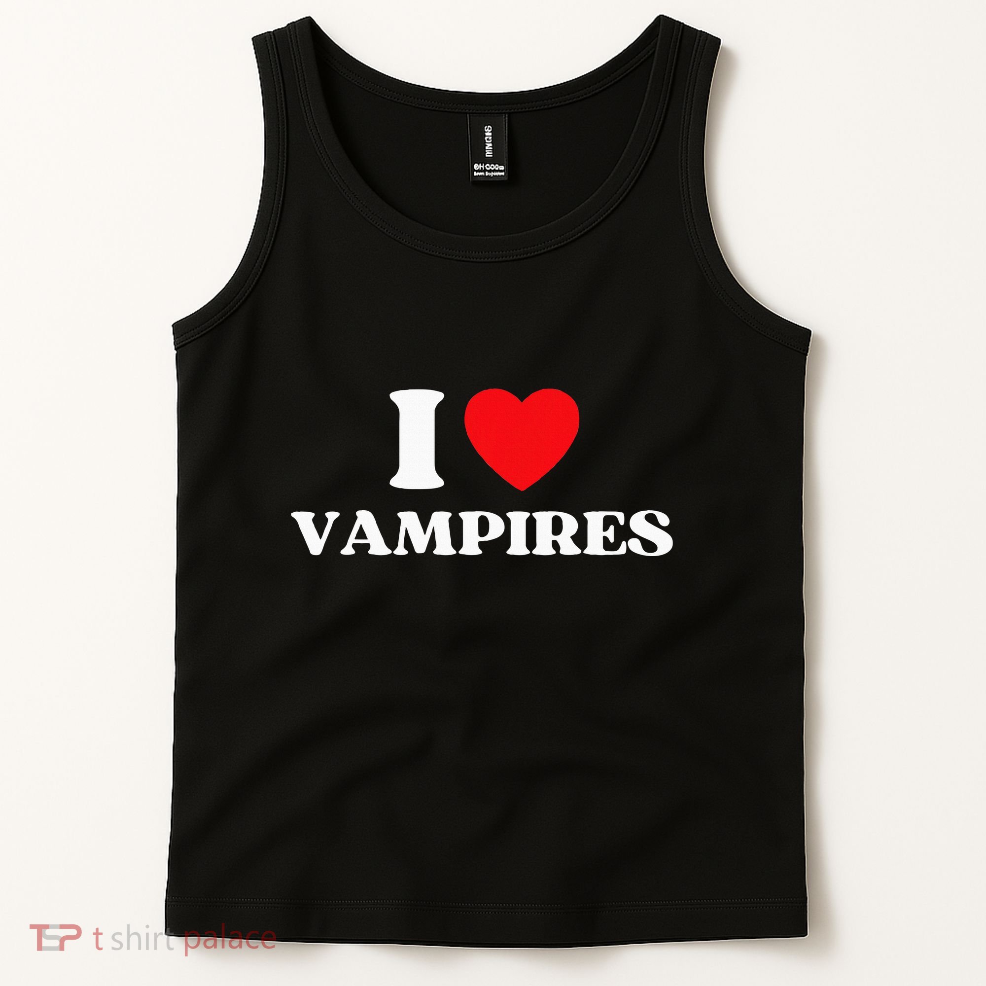Funny I Love Vampires I Red Heart Vampires Halloween Tank Top