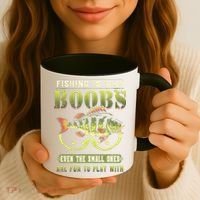Fishing Is Like Boobs Even The Small Ones Are Fun Coffee Mug thumb 3