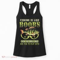 Fishing Is Like Boobs Even The Small Ones Are Fun Women's Tank Top thumb 0