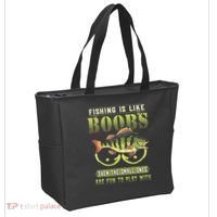 Fishing Is Like Boobs Even The Small Ones Are Fun Tote Bag thumb 2